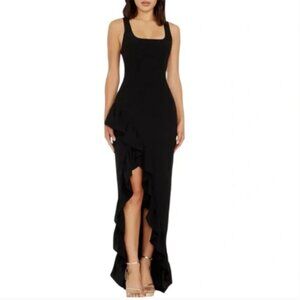 Dress the Population dress Charlene ruffle gown black size XXL